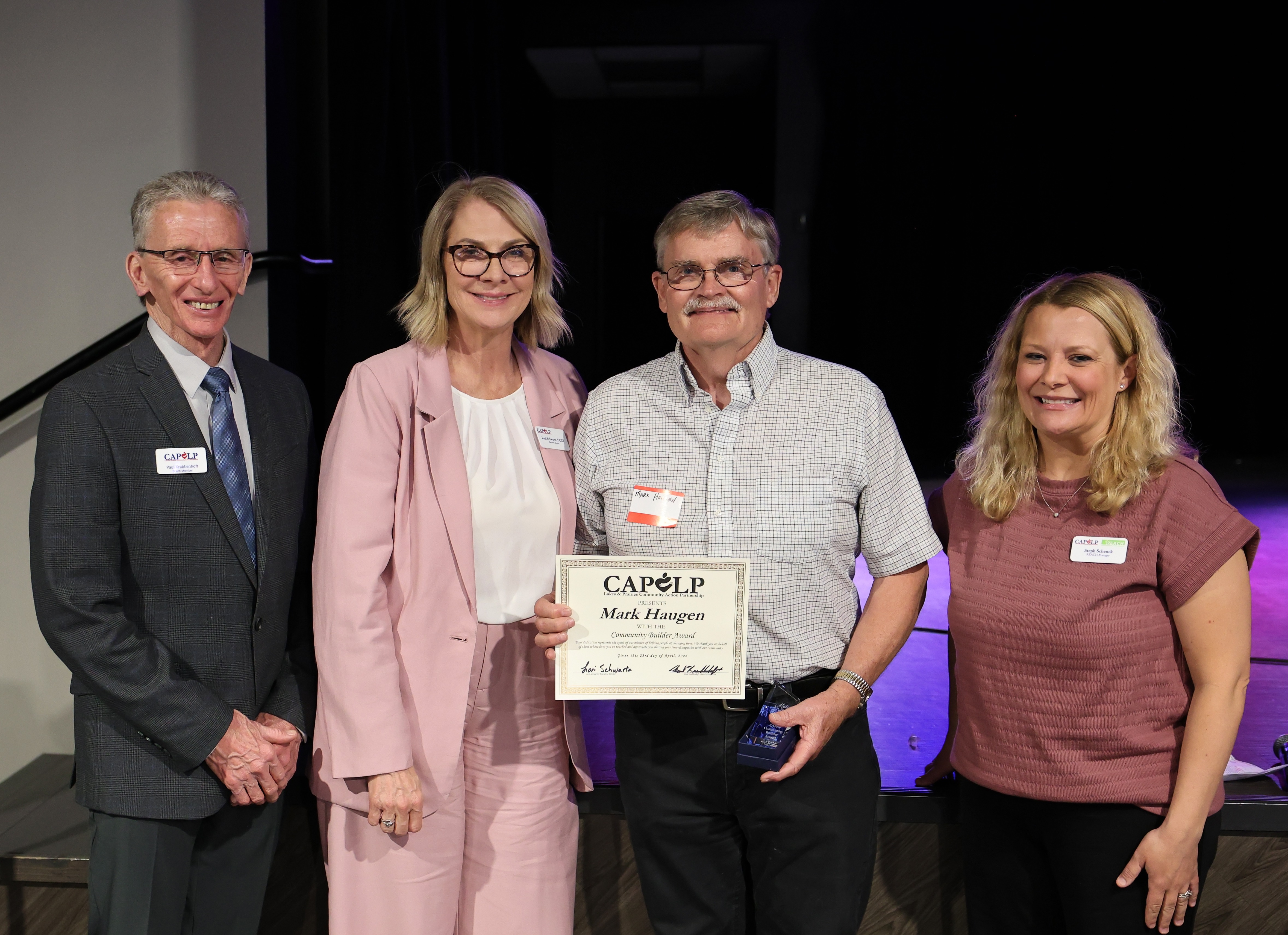 2026 Community Builder Award presented to Mark Haugen